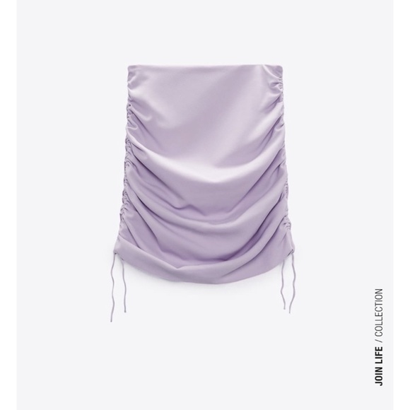 NWT Zara Ruched Mini Skirt - Picture 4 of 5